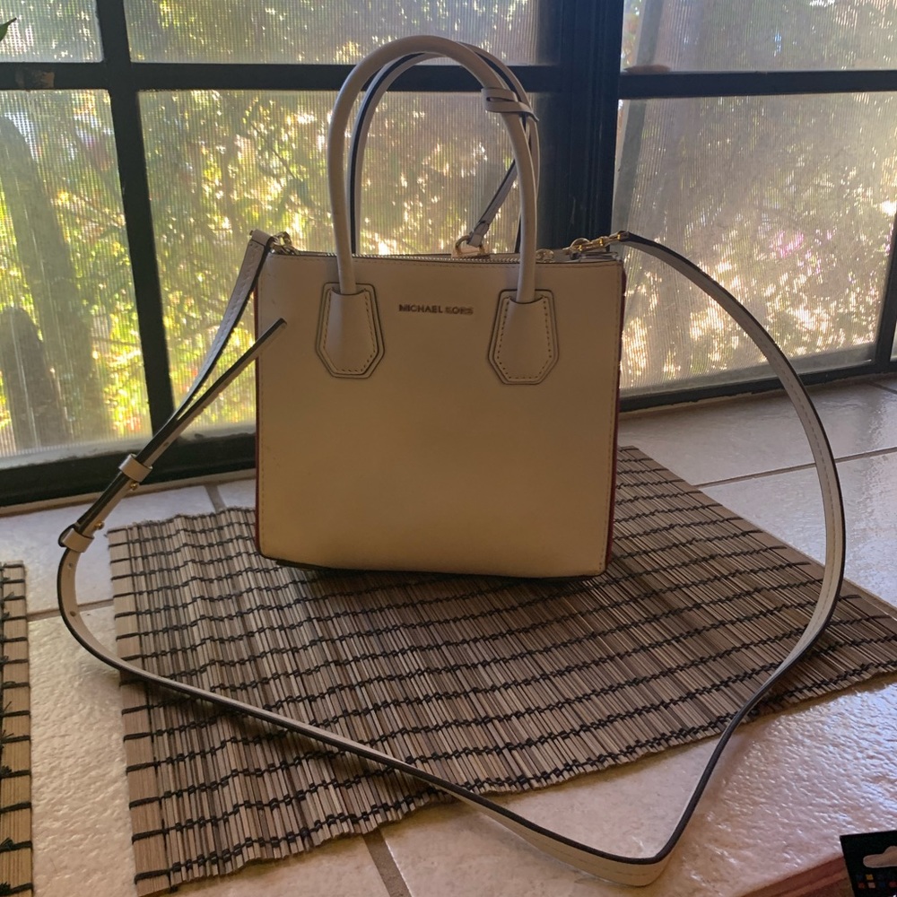 Michael Kors Mercer Rainbow-Trim crossbody